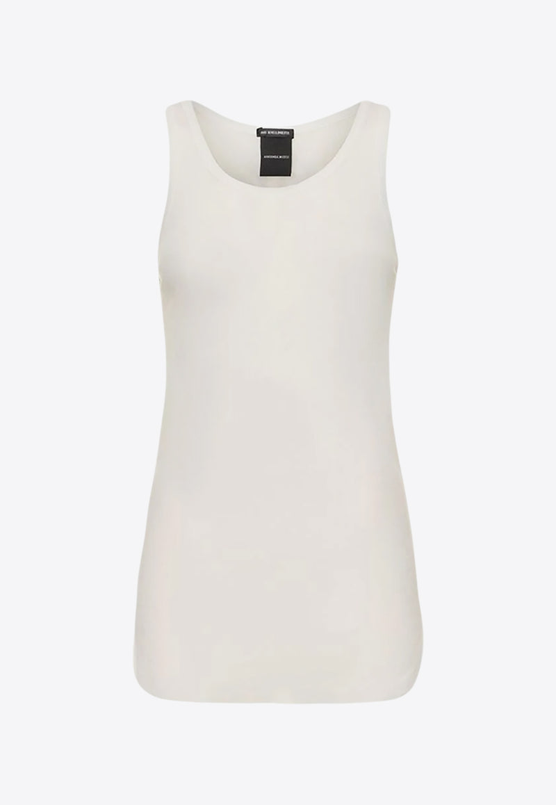 Ann Demeulemeester Mara Wrinkled Tank Top  White B0011982FA434_002