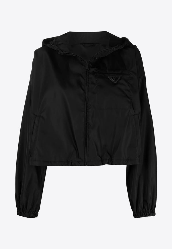 Prada Re-Nylon Zip-Up Hooded Jacket Black 29X900S2021WQ8_F0002