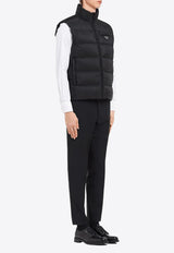 Prada Triangle Logo Zip-Up Padded Vest Black SGB033S1911WQ9_F0002