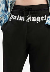 Palm Angels Logo Print Track Pants Black PMCH013F24FLE002_1003