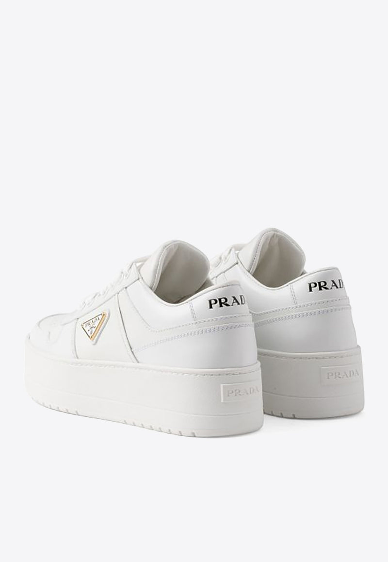 Prada Downtown Bold Leather Low-Top Sneakers White 1E792MF0503LPF_F0009