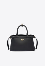 Prada Small Logo Leather Top Handle Bag Black 1BA418VOOO2CYS_F0002