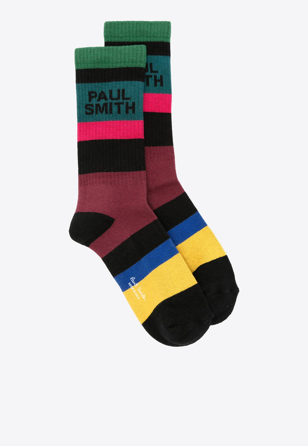 Paul Smith Intarsia Logo Striped Socks Multicolor M2A400MOM787_79