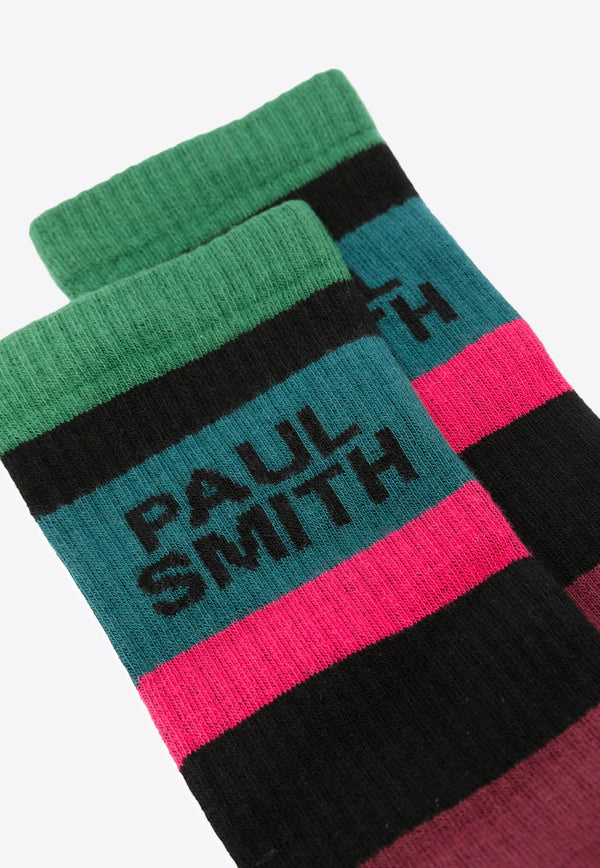 Paul Smith Intarsia Logo Striped Socks Multicolor M2A400MOM787_79