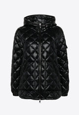Moncler Logo Patch Quilted Puffer Jacket Black J20932F00011595ZZ_999