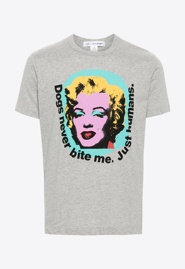 Comme Des Garçons X Andy Warhol Printed T-shirt Gray FMT005S24_1TOP GREY