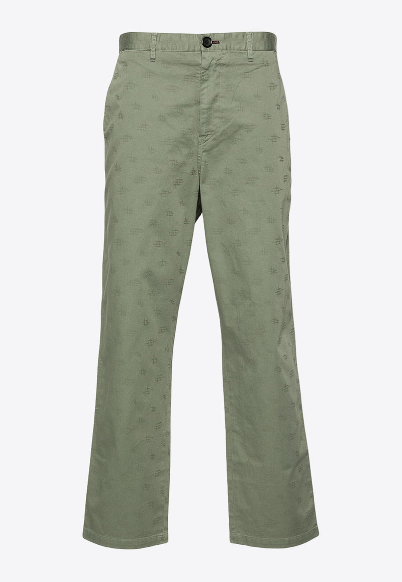 Paul Smith Monogram Jacquard Straight Pants Green M2R453YM22048_34