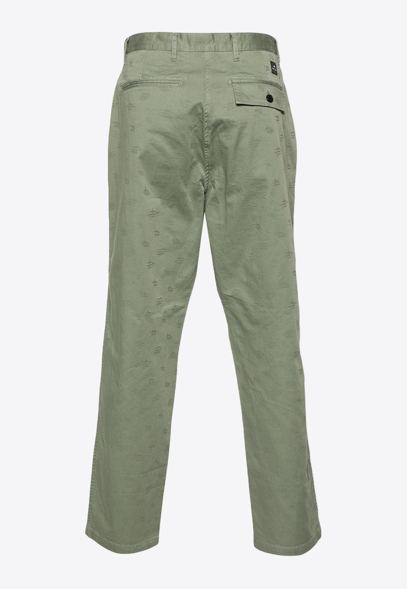 Paul Smith Monogram Jacquard Straight Pants Green M2R453YM22048_34