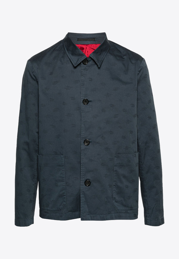 Paul Smith Monogram Jacquard Overshirt Navy M2R719YTM22048_48