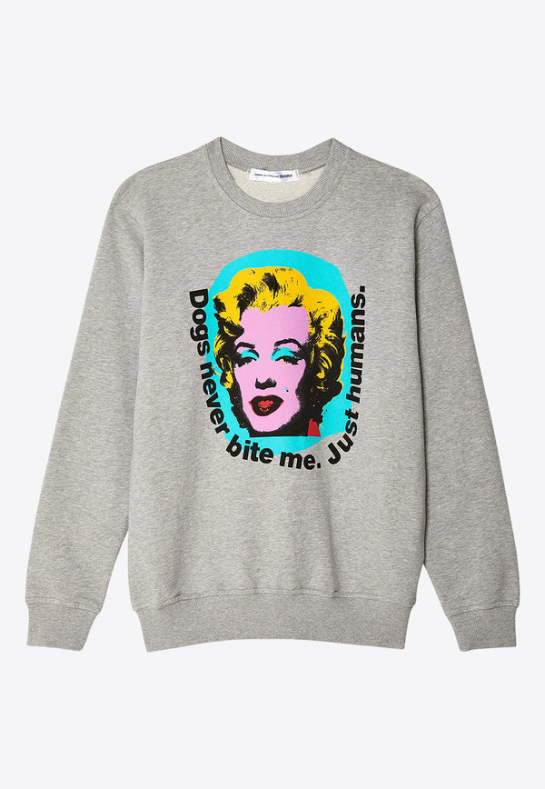 Comme Des Garçons X Andy Warhol Printed Sweatshirt Gray FMT002S24_1TOP GREY