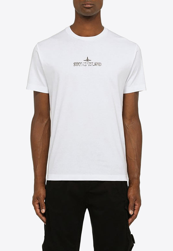 Stone Island Stone Island White Crew-Neck T-Shirt With Logo - White White 79152NS81/N_STONE-V0001