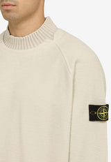 Stone Island Mock Neck Sweater With Logo Patch Beige 791560954/N_STONE-V0097