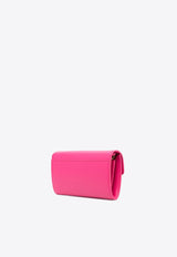 PINKO Love One Leather Chain Clutch Fuchsia 100062A0F1_N17Q