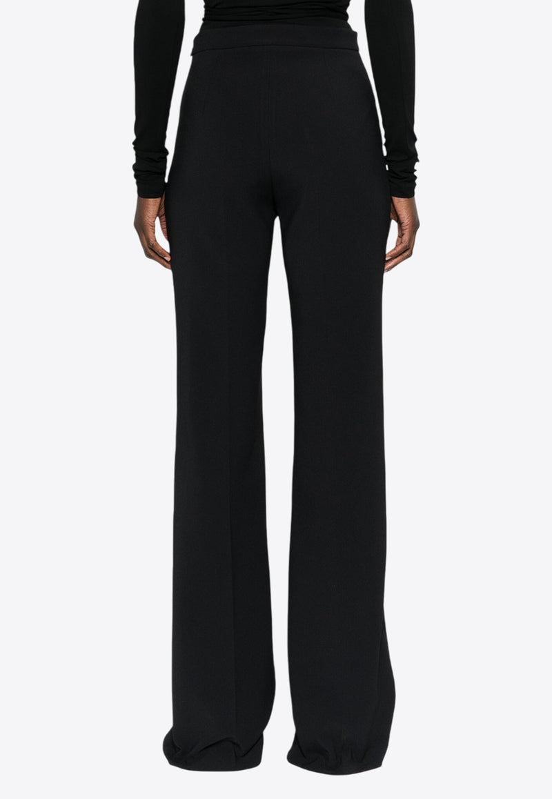 Elisabetta Franchi Logo Plaque Flared Pants Black PA02546E2_110