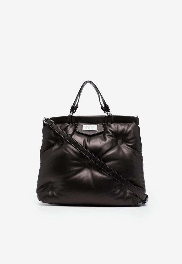 Maison Margiela Medium Glam Slam Quilted Leather Top Handle Bag Black S56WC0126P4300_T8013
