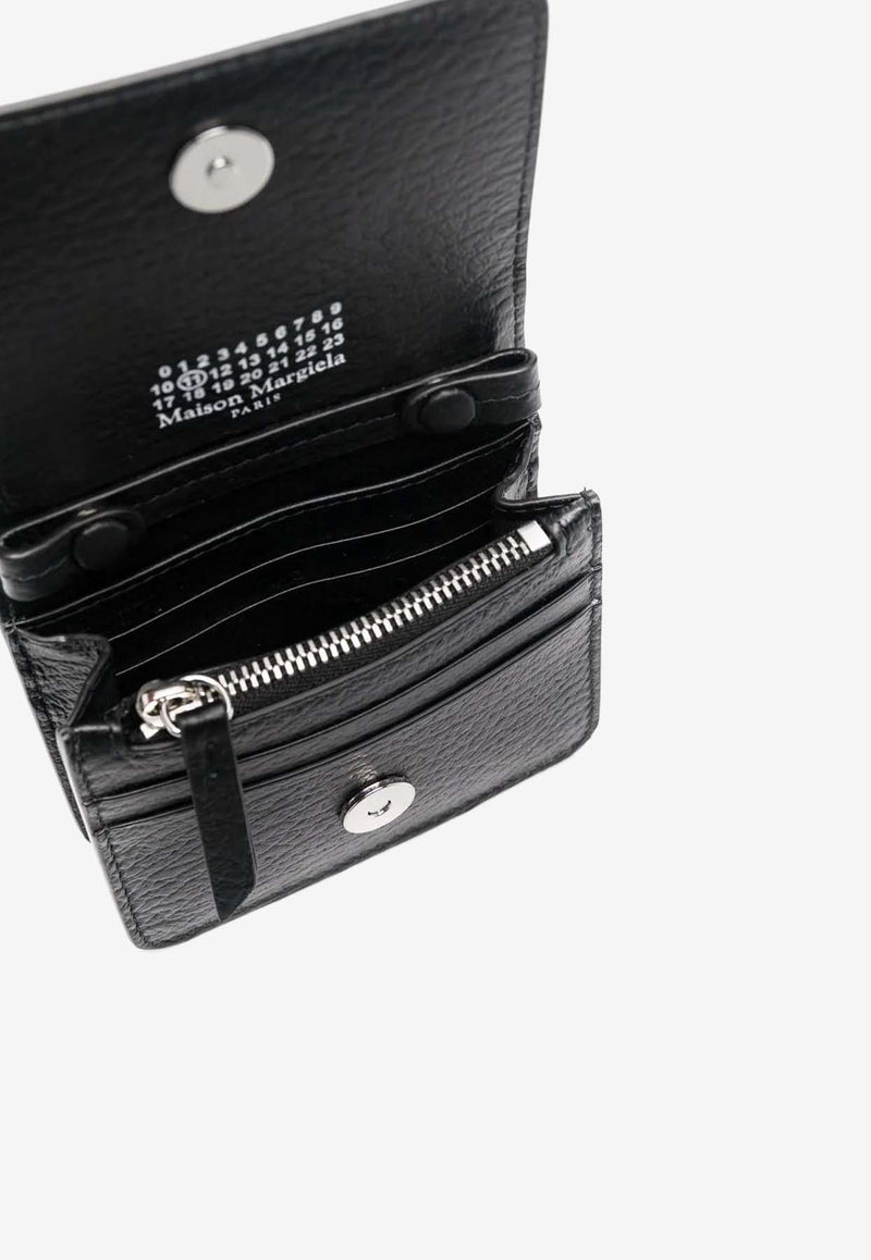 Maison Margiela Four-Stitches Leather Wallet with Chain Black SA3UI0009P4455_T8013