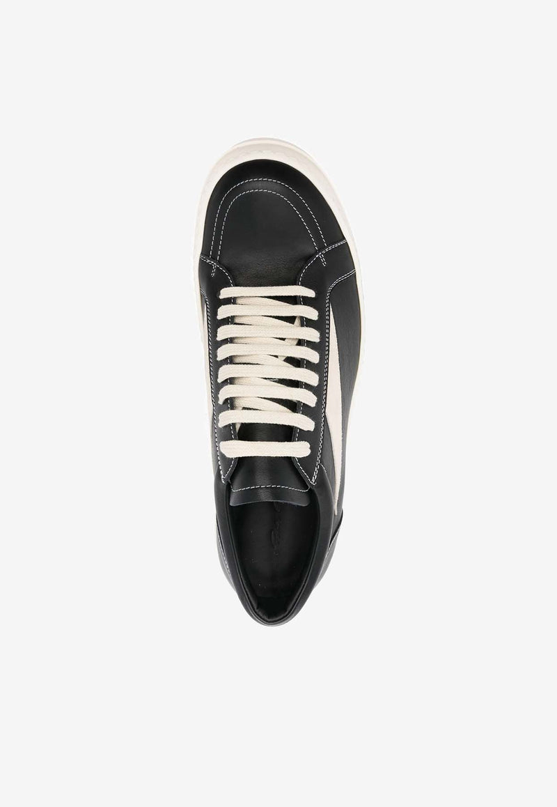 Rick Owens Vintage Paneled Low-Top Sneakers Black RU02D6897LCOLVS_911