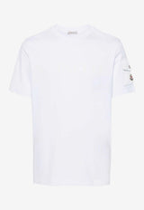 Moncler Logo Patch Crewneck T-shirt White J20918C000548390T_001