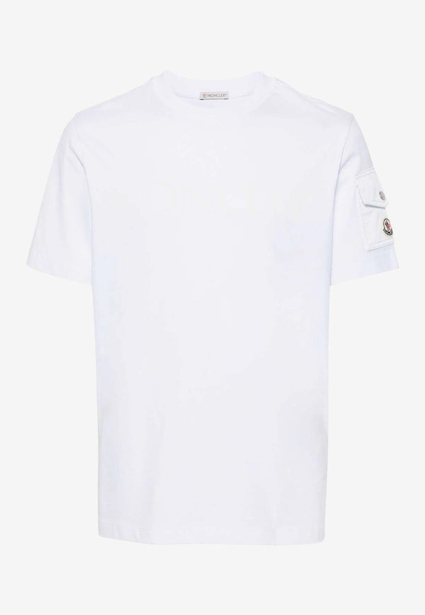 Moncler Logo Patch Crewneck T-shirt White J20918C000548390T_001