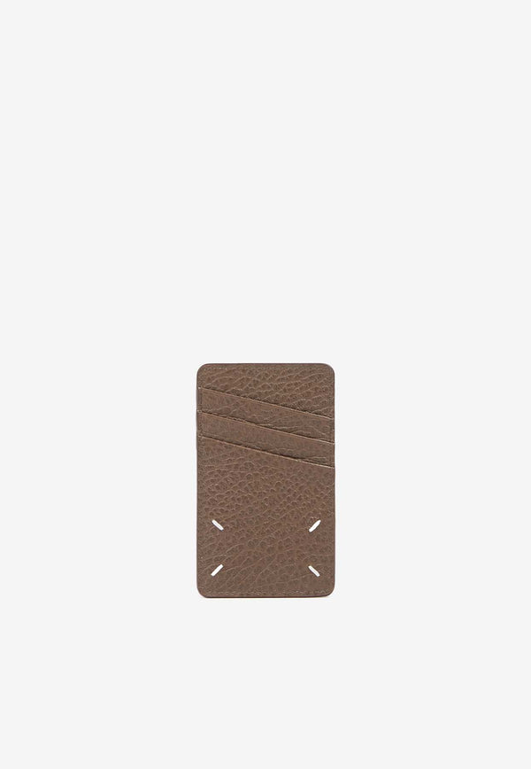 Maison Margiela Four Stitches Grained Leather Cardholder
 Brown SA1VX0017P4455_T2147