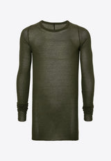 Rick Owens Fine Ribbed Long-Sleeved T-shirt Green RU02D6250RC_75