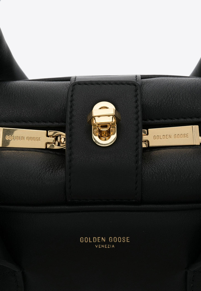 Golden Goose DB Vita Grained Leather Top Handle Bag Black GWA00470A000177_90100