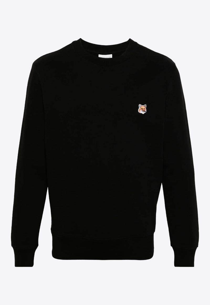 Maison Kitsuné Fox Logo Patch Sweatshirt Black LM00301KM0001_P199