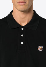 Maison Kitsuné Fox Logo Patch Polo T-shirt Black LM00208KJ7002_P199