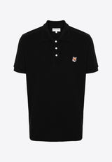 Maison Kitsuné Fox Logo Patch Polo T-shirt Black LM00208KJ7002_P199