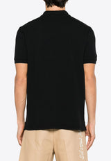 Maison Kitsuné Fox Logo Patch Polo T-shirt Black LM00208KJ7002_P199