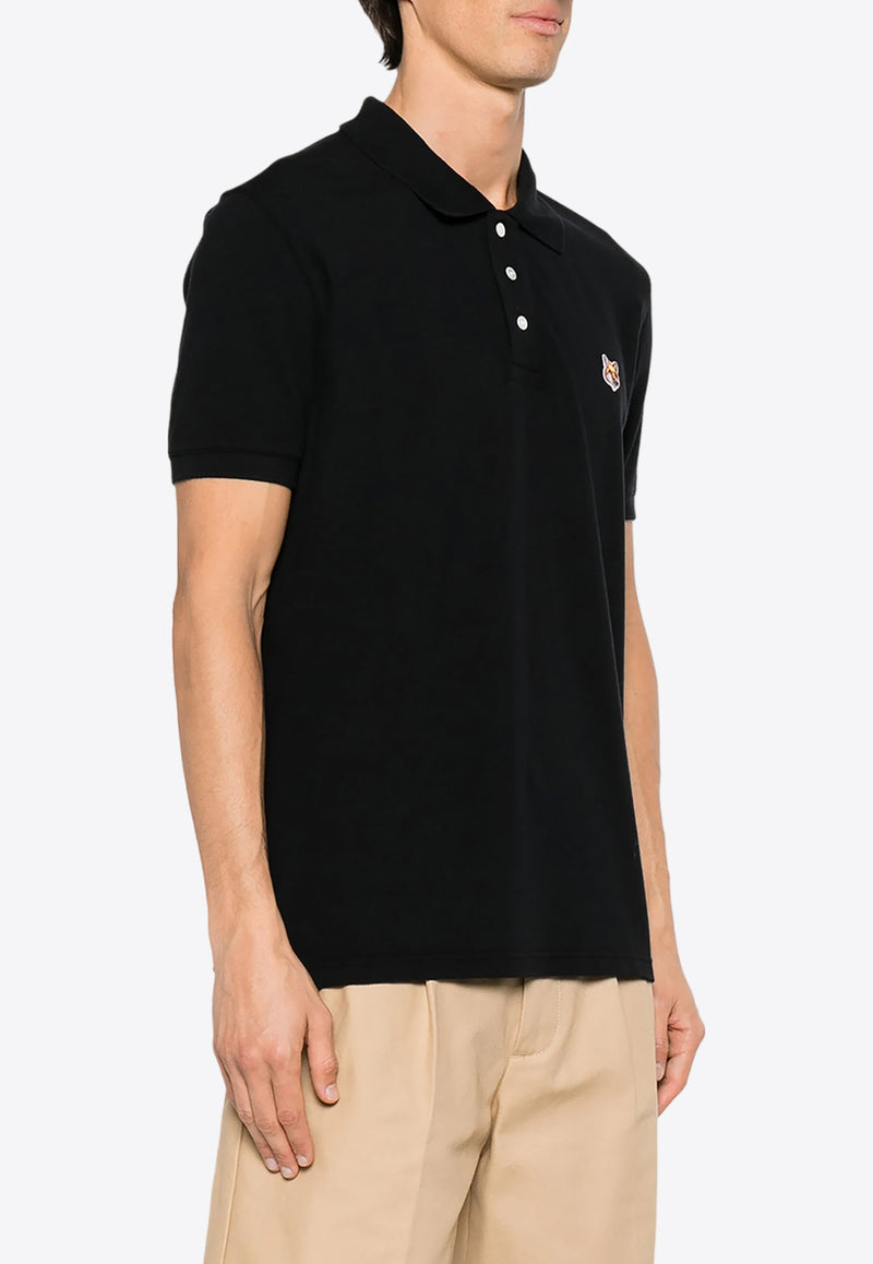 Maison Kitsuné Fox Logo Patch Polo T-shirt Black LM00208KJ7002_P199