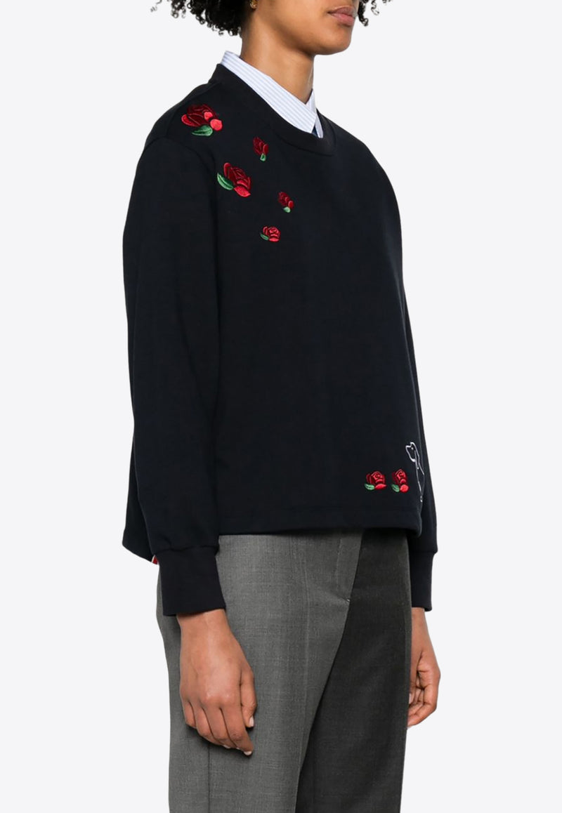 Thom Browne Hector Embroidered Sweatshirt Navy FJT365E06931_415
