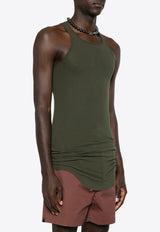 Rick Owens Fine Ribbed Tank Top Green RU02D6150RC_75