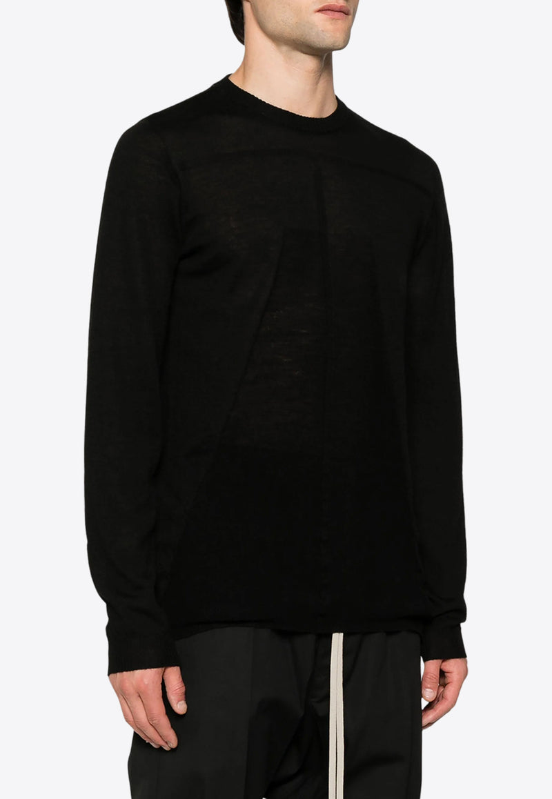 Rick Owens Biker Level Wool Sweater Black RU02D6622ML_09