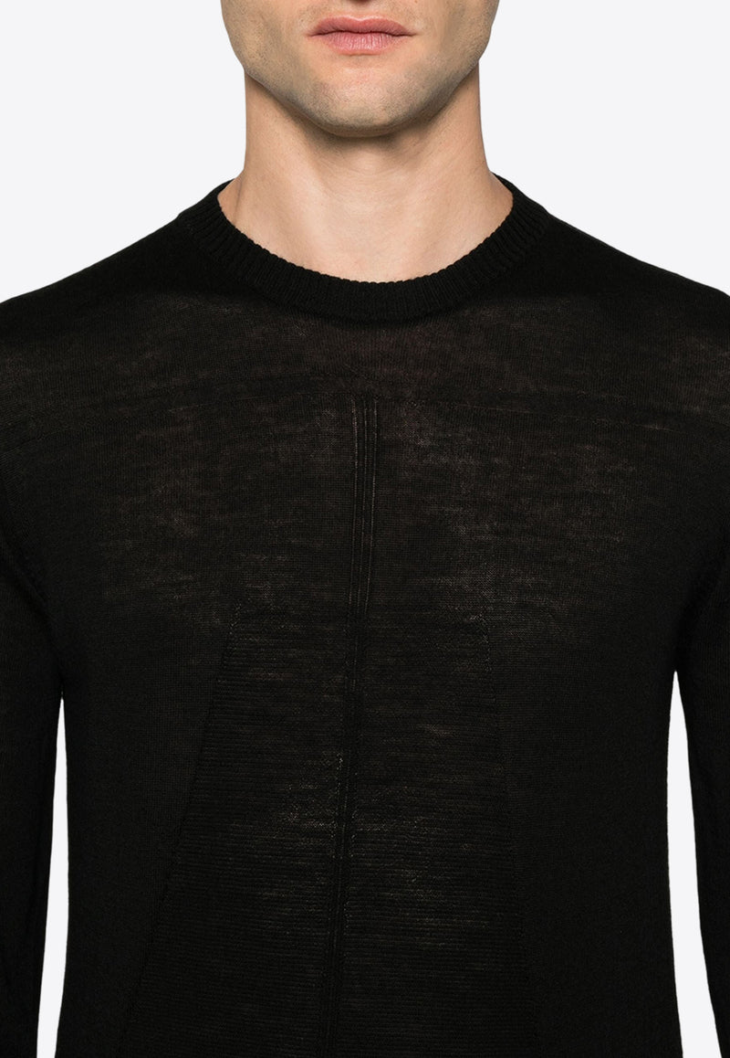 Rick Owens Biker Level Wool Sweater Black RU02D6622ML_09