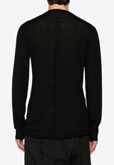 Rick Owens Biker Level Wool Sweater Black RU02D6622ML_09