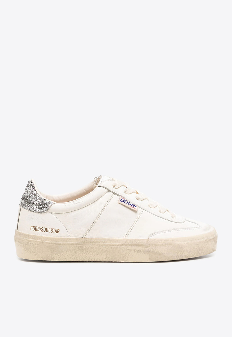 Golden Goose DB Soul Star Distressed Glittered Sneakers White GWF00464F005053_80185