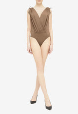 Wolford Crepe V-neck Bodysuit Beige 79294_000_4853