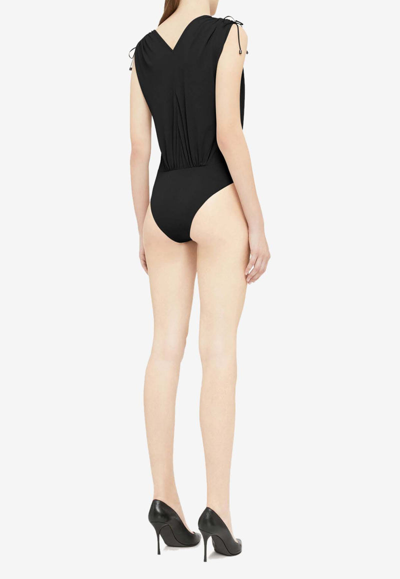 Wolford Crepe V-neck Bodysuit Black 79294_000_7005