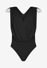 Wolford Crepe V-neck Bodysuit Black 79294_000_7005