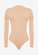 Wolford Crepe Long-Sleeved Bodysuit Almond 79295_000_4853