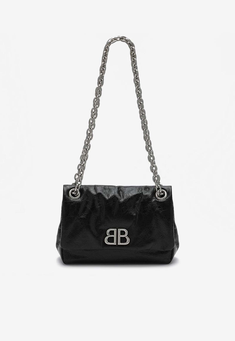 Balenciaga Mini Monaco Shoulder Bag 7929772AASA/P_BALEN-1000 Black