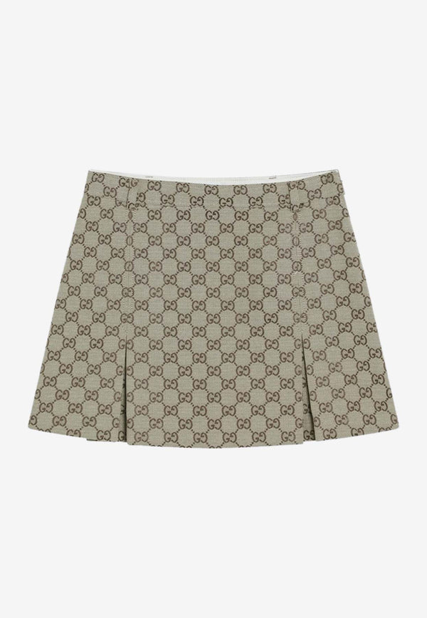 Gucci Kids Girls GG Supreme Mini Skirt Beige 793077XWA2M/R_GUC-2580