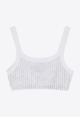The Attico Studded Cropped Top White 247WCT275J050R_480