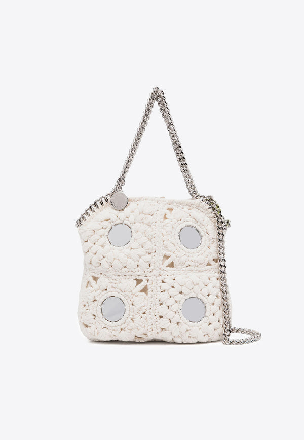 Stella McCartney Falabella Crochet Knit Shoulder Bag Cream 700109WP0440_9300