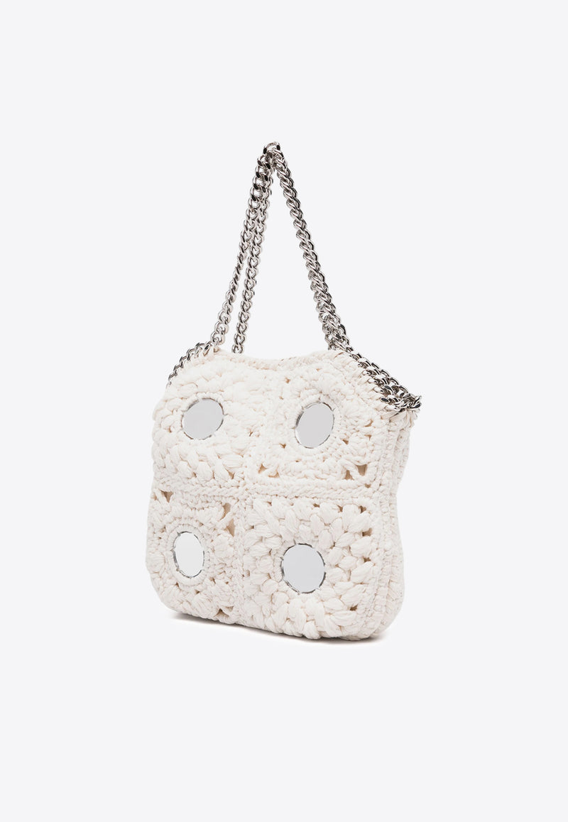 Stella McCartney Falabella Crochet Knit Shoulder Bag Cream 700109WP0440_9300