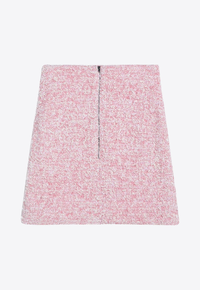 Balenciaga Tweed Mini Skirt Pink 793603T3328/P_BALEN-5000