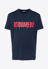 Dsquared2 Horror Logo Cool Fit T-shirt Navy S74GD1313D20014_478