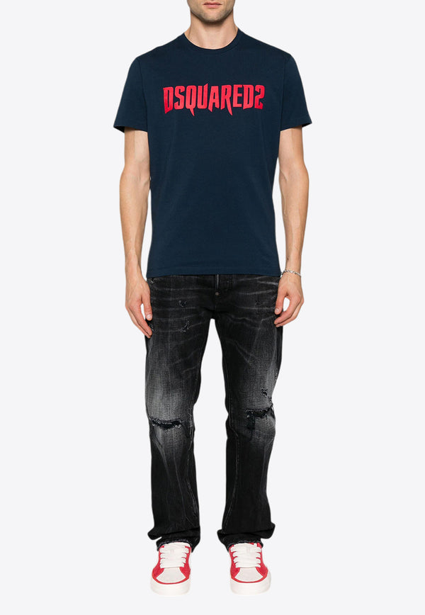 Dsquared2 Horror Logo Cool Fit T-shirt Navy S74GD1313D20014_478