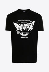 Dsquared2 Easy Fit Logo Print T-shirt Black S74GD1329S23009_900